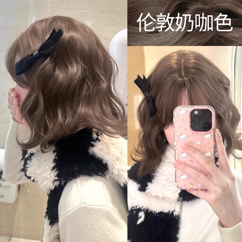 免漂伦敦奶咖色染发剂植物纯无刺激正品2025流行色自己在家染头膏