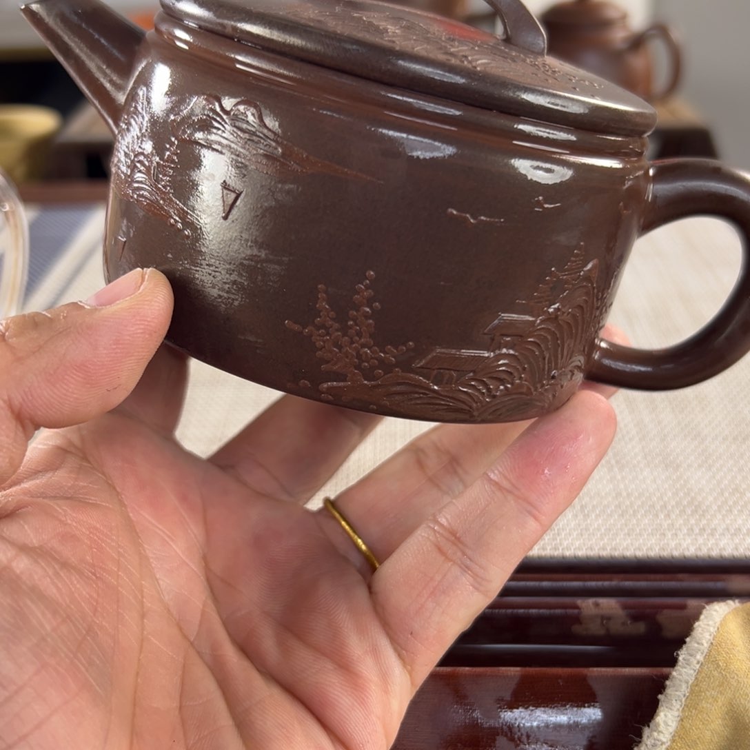 紫砂微瑕茶壶宜兴紫砂