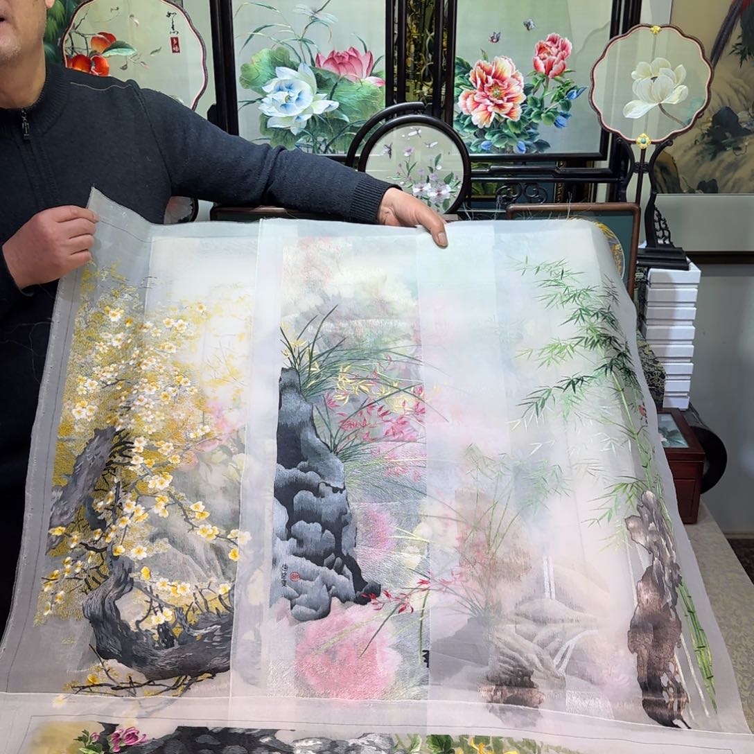 刺绣菊*刺绣工艺精湛