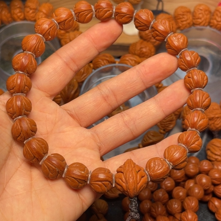 桃核手串龙纹桃核47