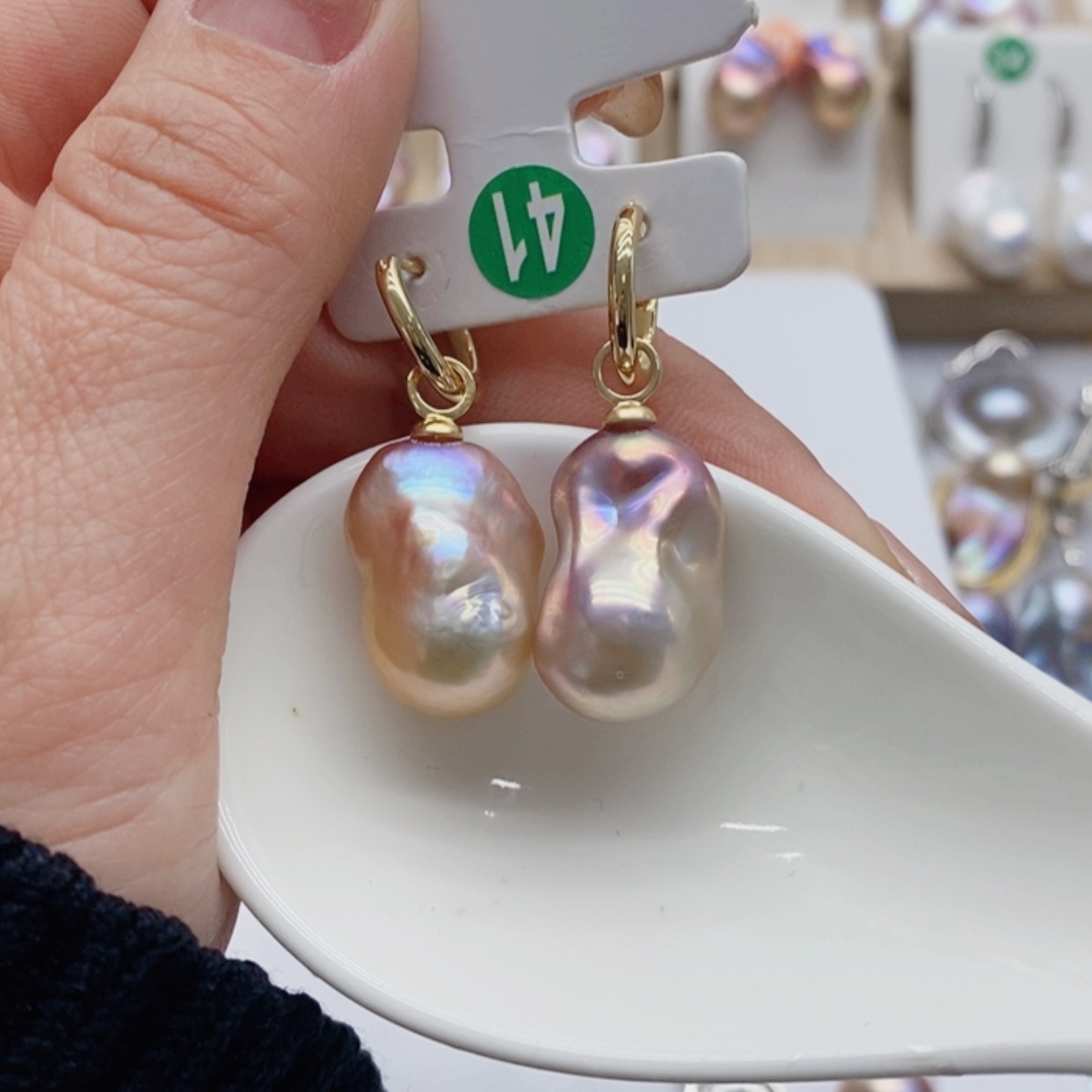 【闪购商品】淡水珍珠耳饰银S925镶嵌