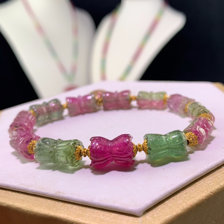 双色碧玺手链未镶嵌