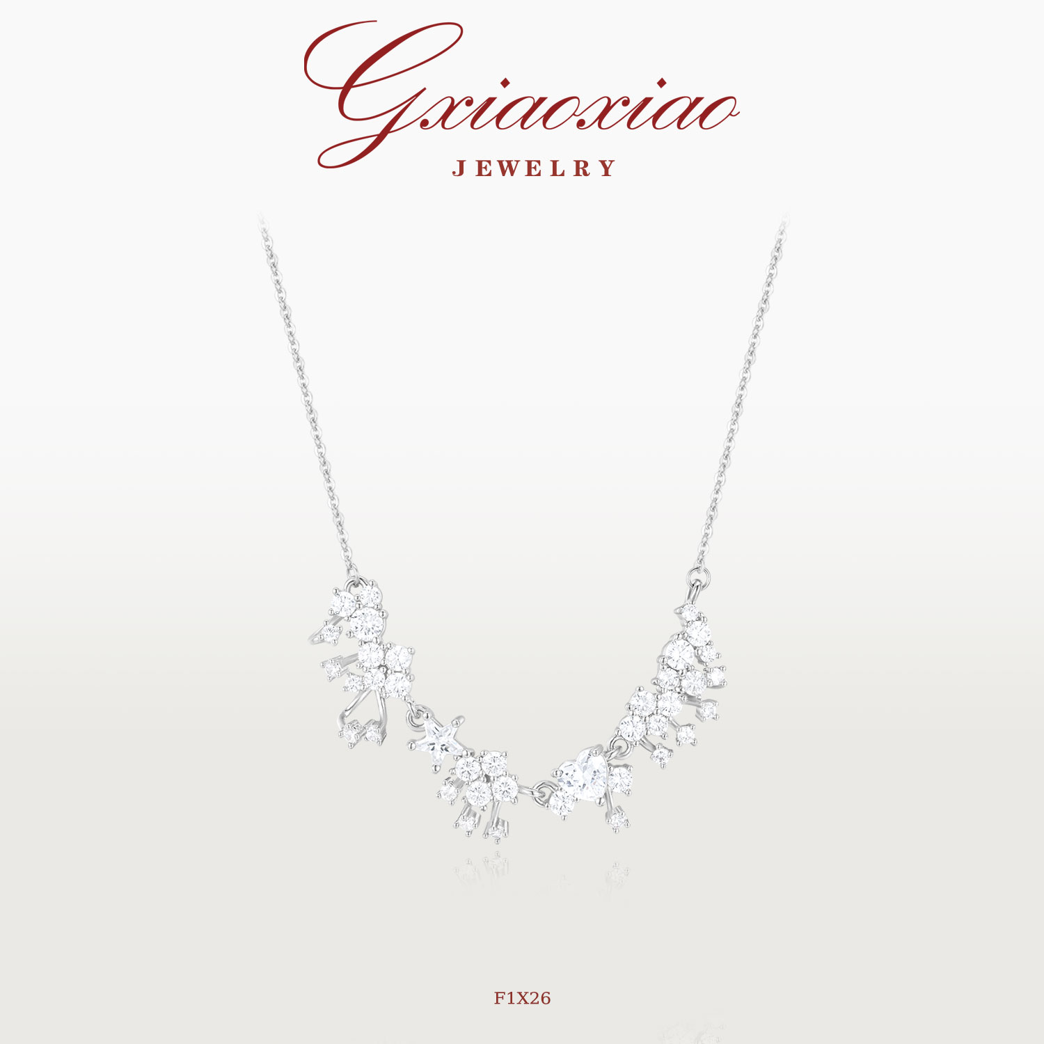 G XIAOXIAO 【璀璨星河】轻奢气质花蕊精致不规则项链 F1X26