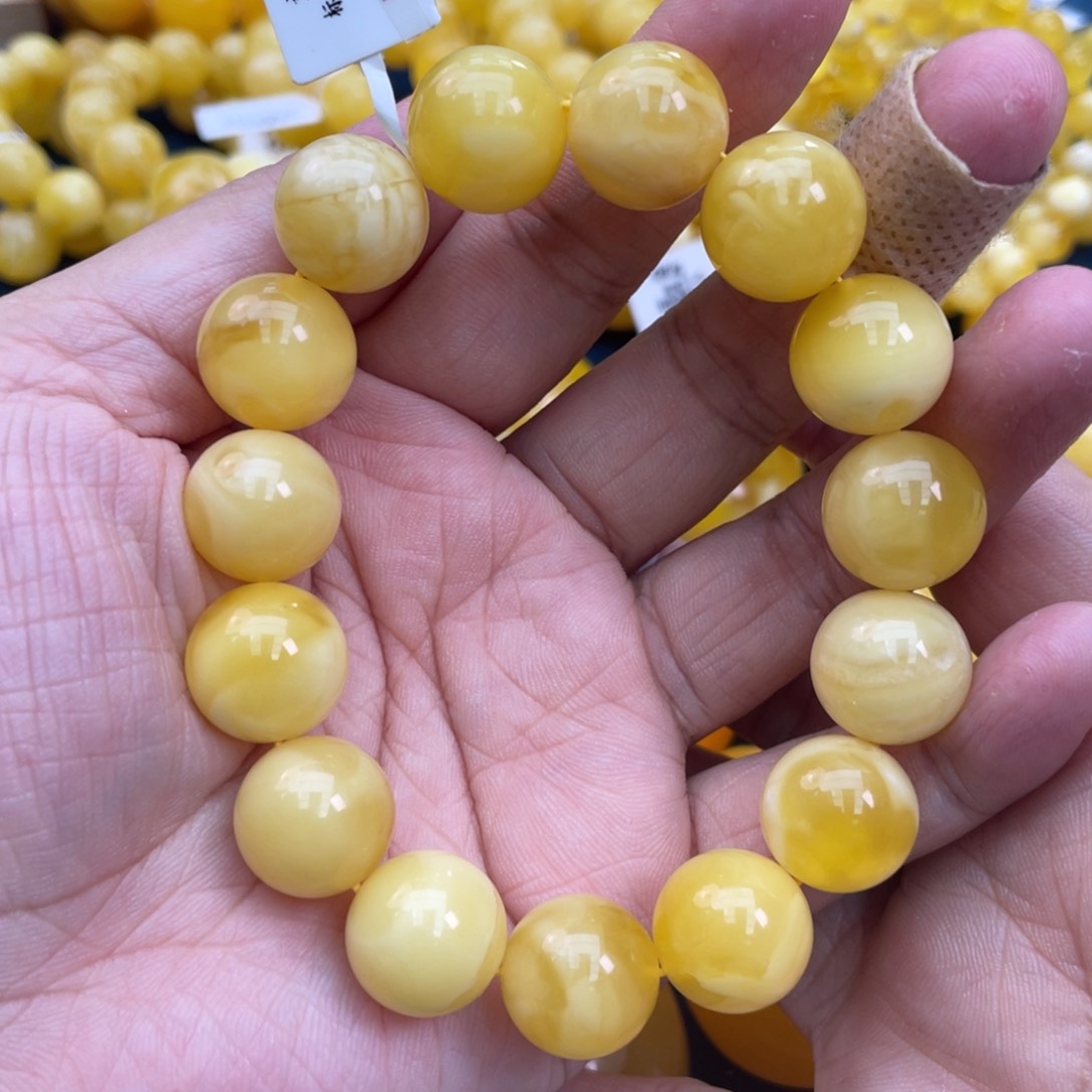 琥珀裸石未镶嵌琥珀蜜蜡14m m