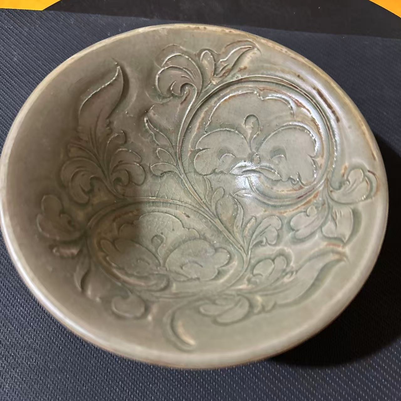 耀州窑-陶瓷大号青瓷斗笠杯主人杯