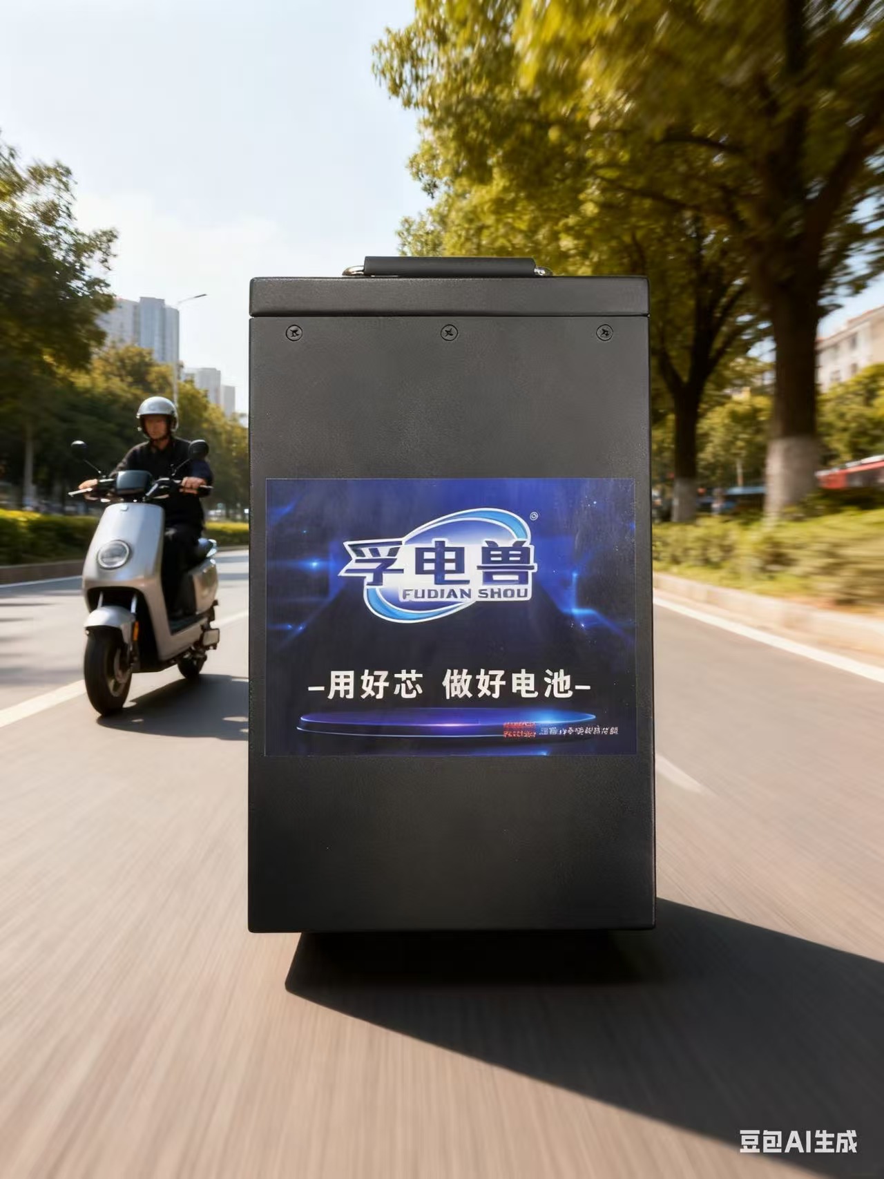 黑色孚电兽6035产品电池电动车电池