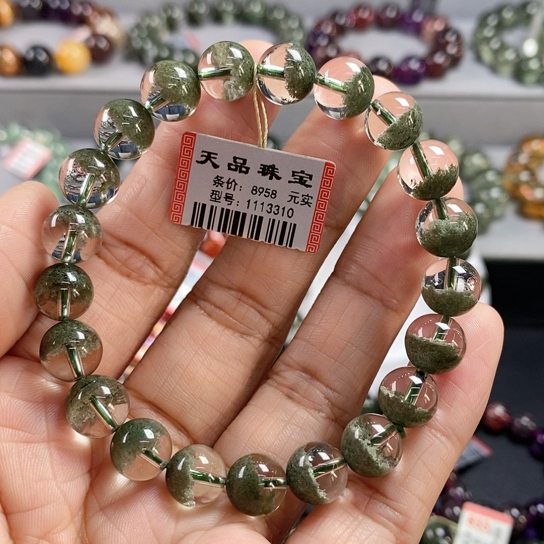 未镶嵌手链水晶绿幽灵手链1113310