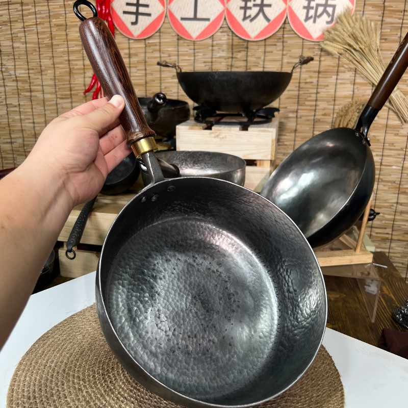 【加深平底煎锅】加深款平底煎锅煎蛋烙饼煎牛排手工锻打铁锅