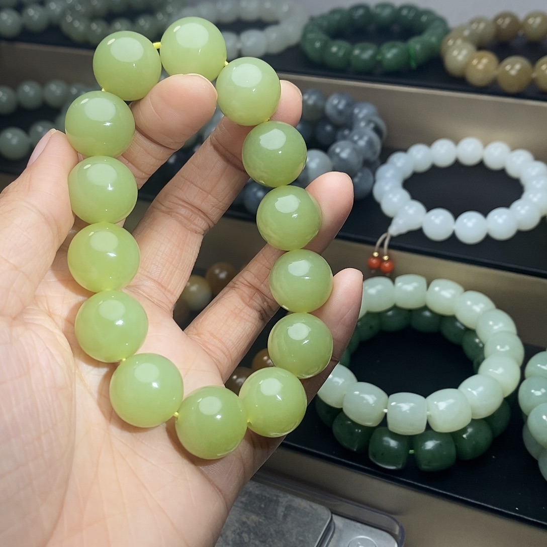 和田玉未镶嵌手链卡16