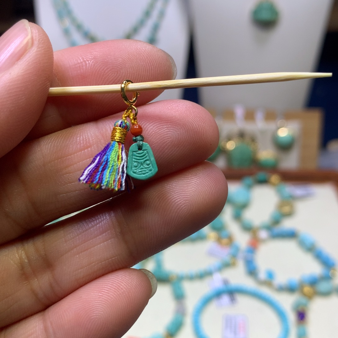 南红玛瑙银S925镀金镶嵌挂件