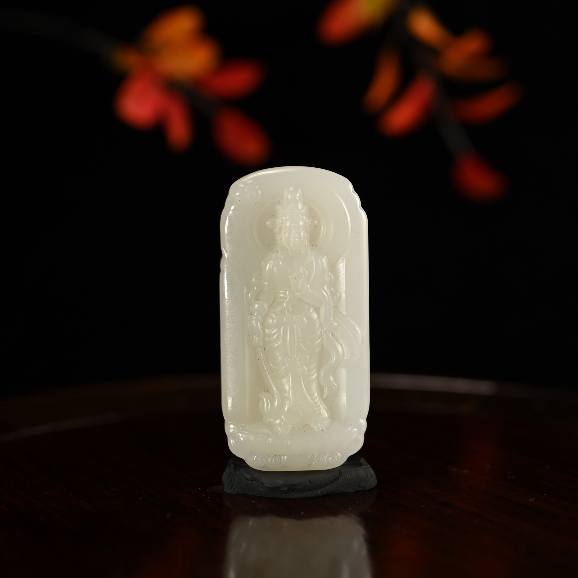 LOT8807和田玉观音挂件/杭拍