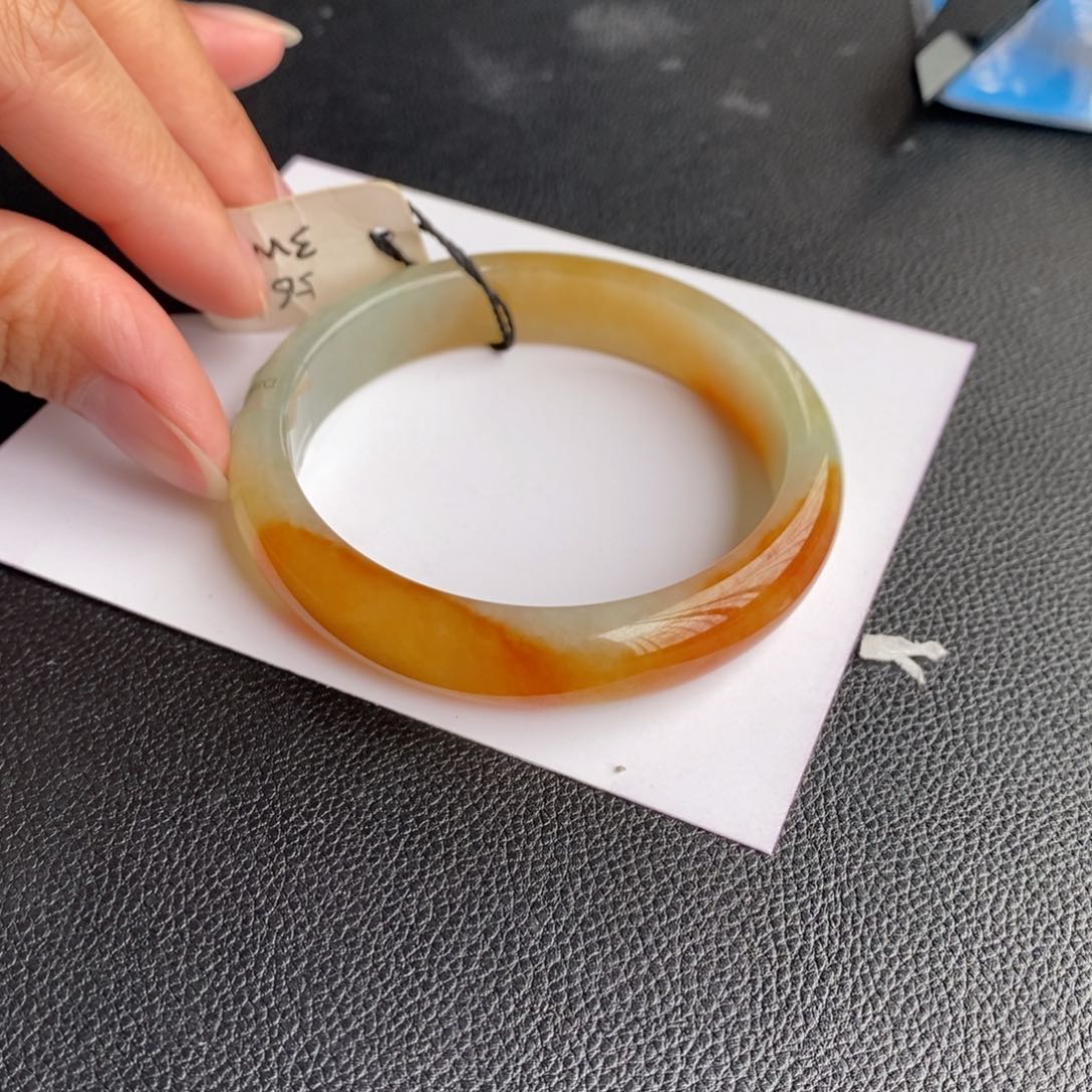 未镶嵌手镯翡翠56正圈