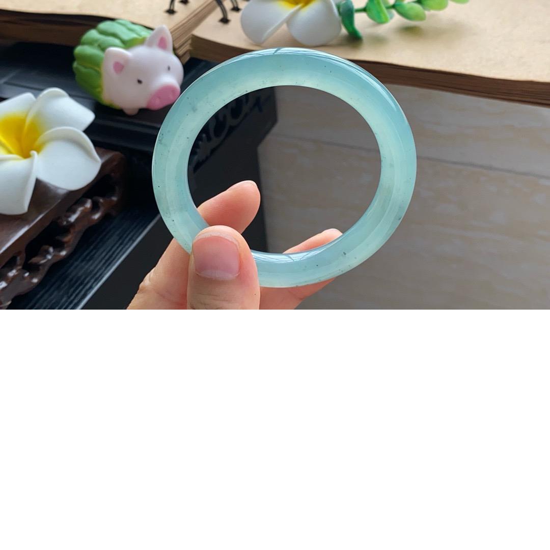 天然翡翠620批4688号55.1-10-9.8！甜甜的冰晴绿色！