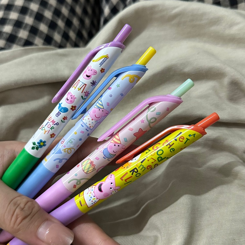 小钰国誉KOKUYO小猪佩奇中性笔黑色墨水高颜值童年回忆