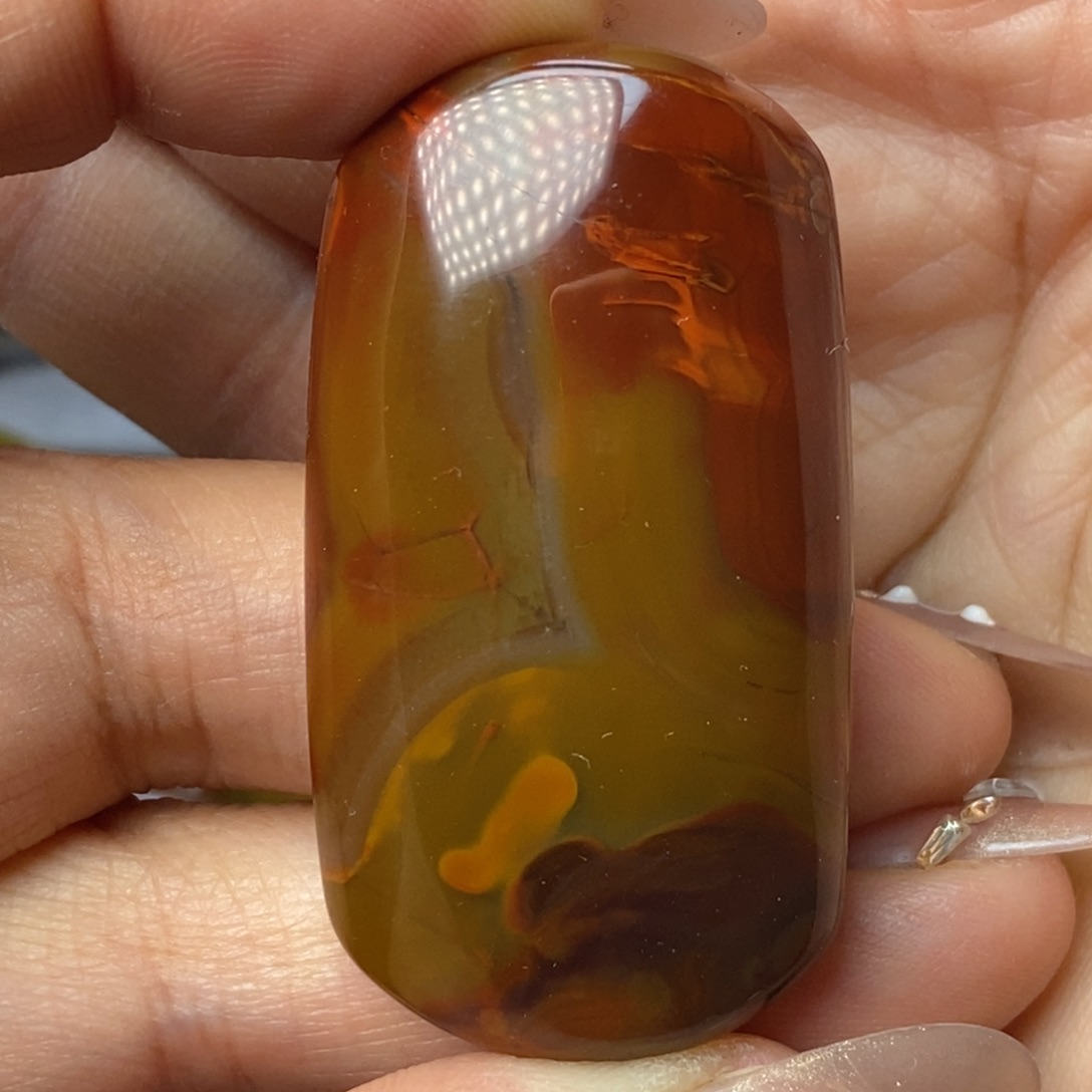 玛瑙/玉髓未镶嵌颈饰战国红