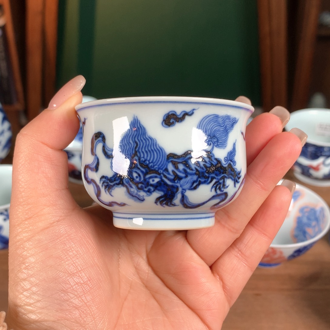 阳春白雪 青花釉里红