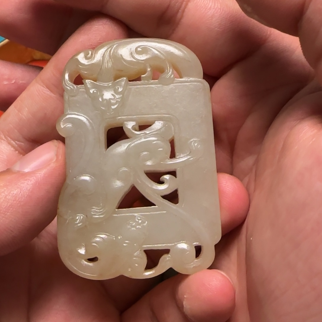 和田玉未镶嵌把件无**生