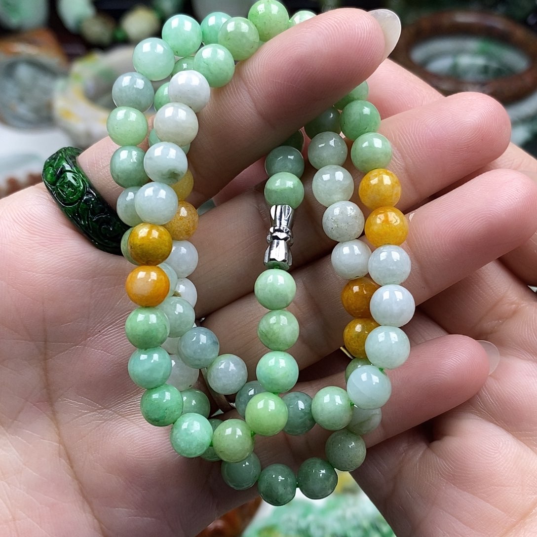 颈饰未镶嵌翡翠长项链