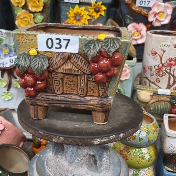 紫砂花盆粗陶材质多肉花盆