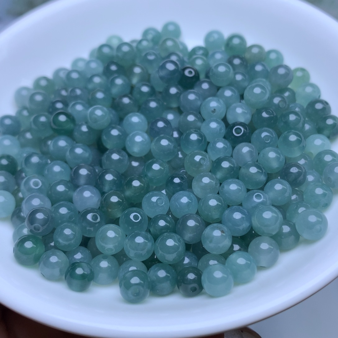 散珠翡翠卡5.7冰透蓝水33个单圈