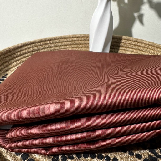 高端定制面料 真正120支双股匹马棉床单 细腻柔滑 褐色细条纹