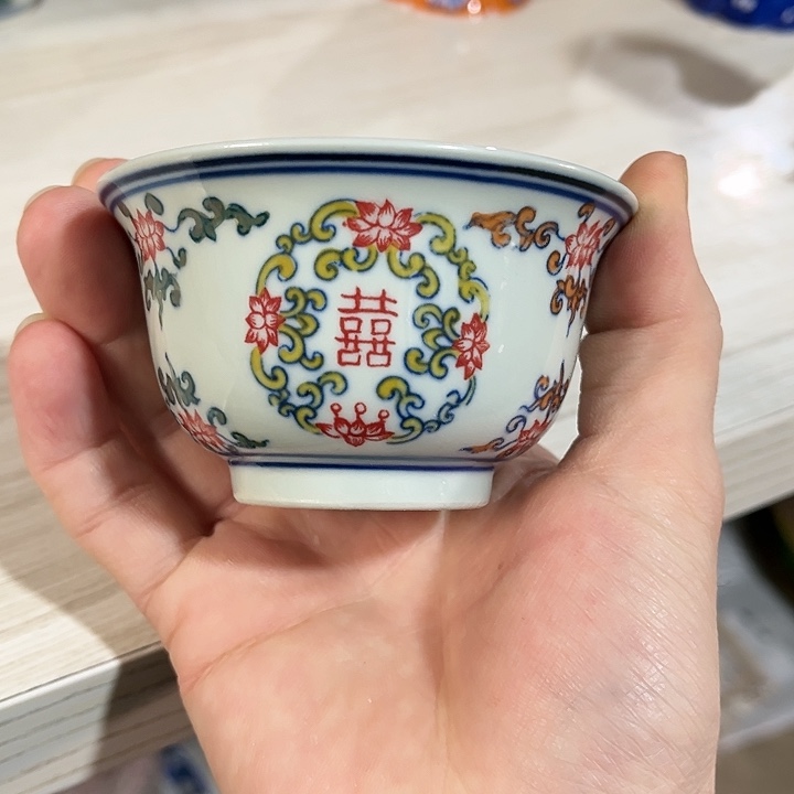 瓷片/////景德镇陶瓷杯子。绿。