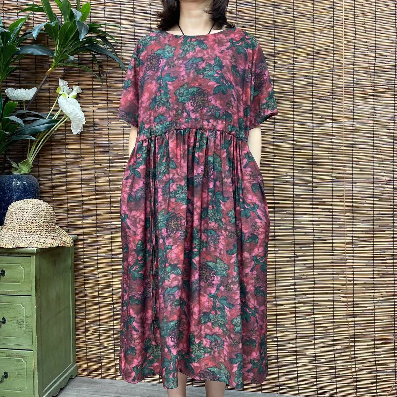 3405新款春夏遮肉显瘦洋气减龄连衣裙QZ