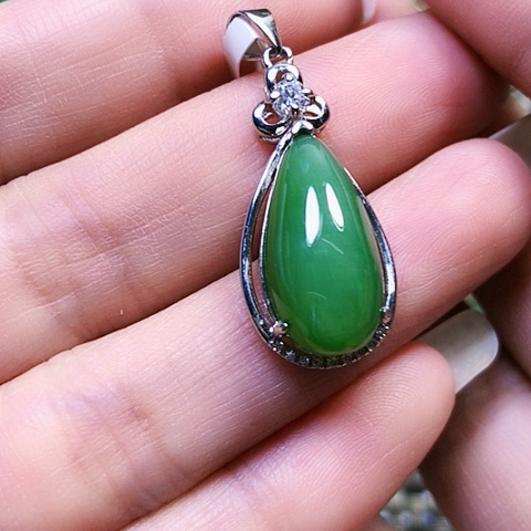 和田玉银S925镶嵌戒指