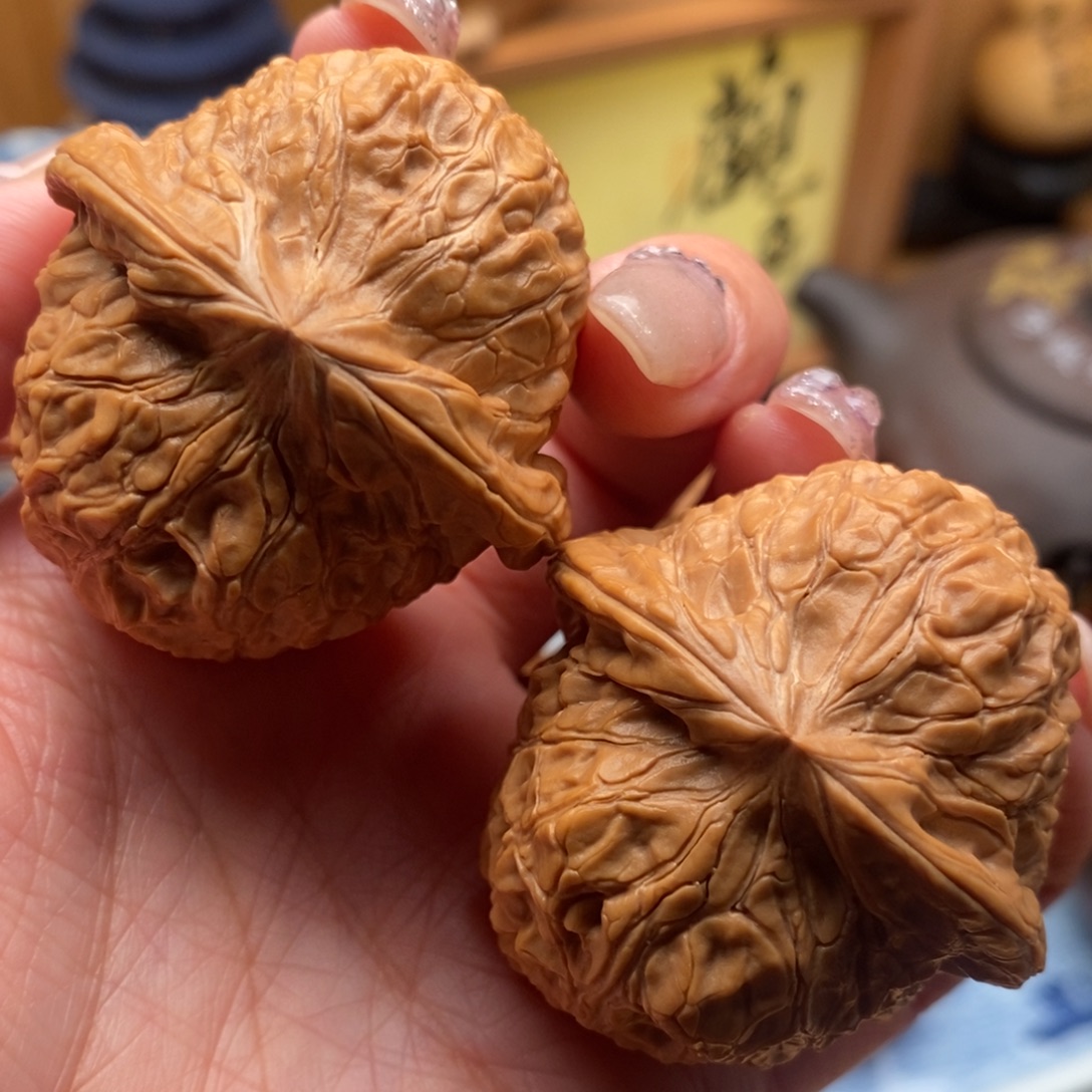 用***2把件文玩核桃南瓜吨全品