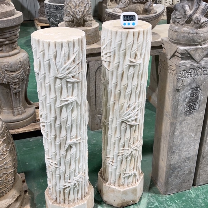 客***4石头汉白玉石柱不包邮