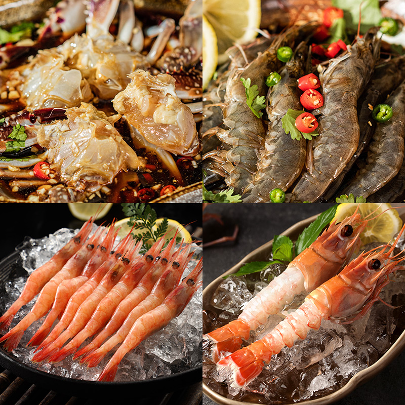 遇上鲜舟山生腌海鲜桶对虾 北极甜虾 鳌虾三虾桶500/桶顺丰直达