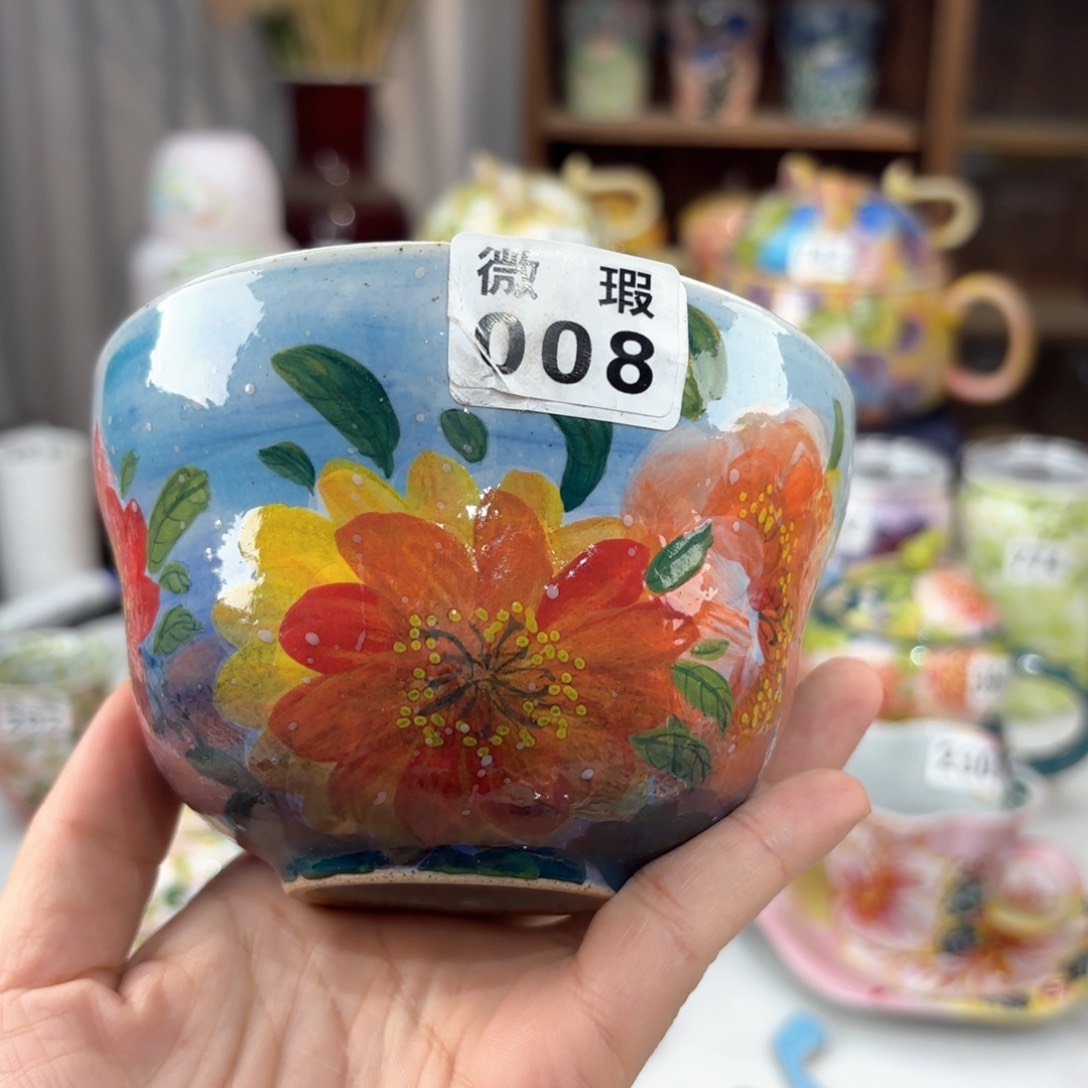 景德镇手绘高温釉下彩陶瓷茶具