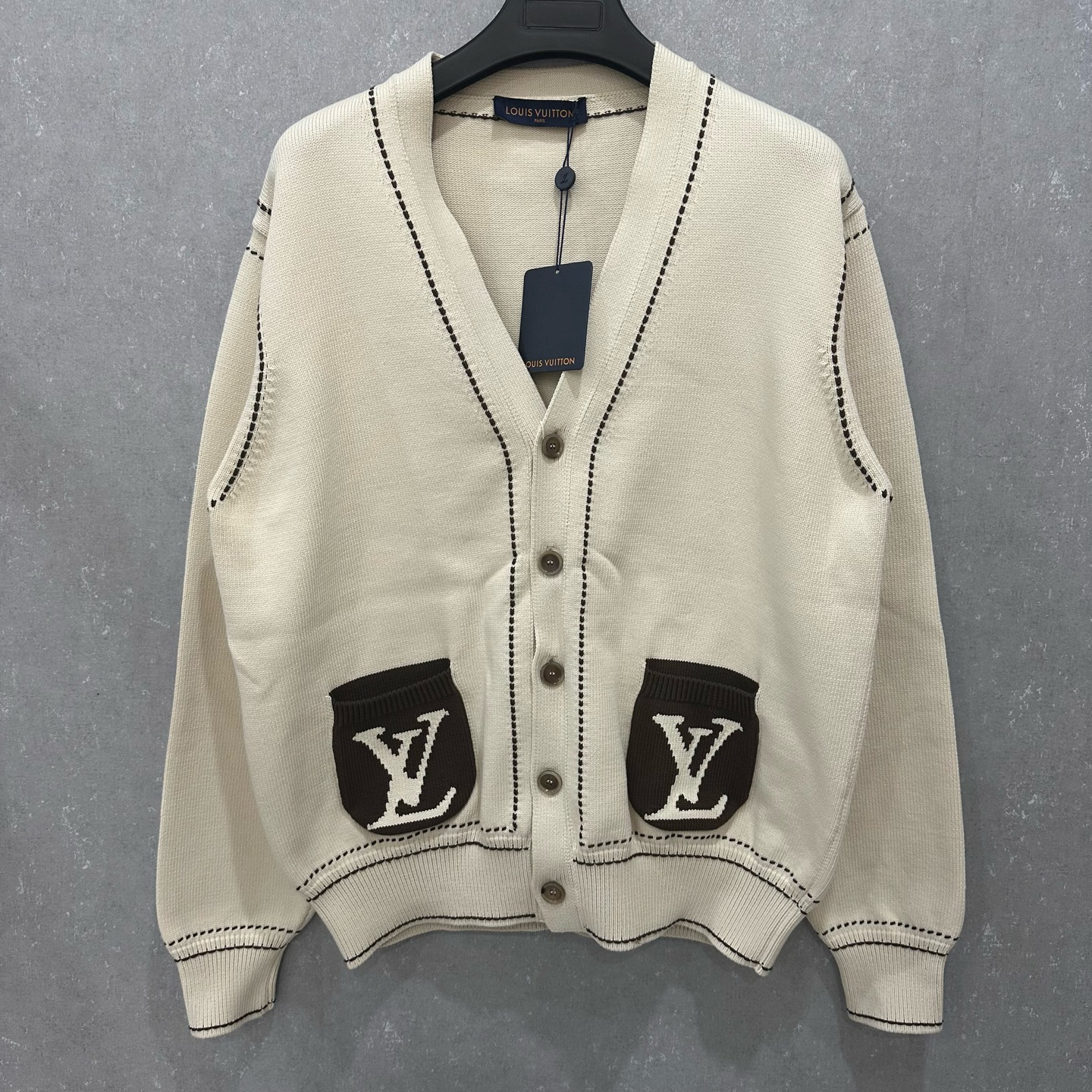 未使用 LouisVuitton/路易威登 ✖️Tyler嵌花针织开衫XL码/007091