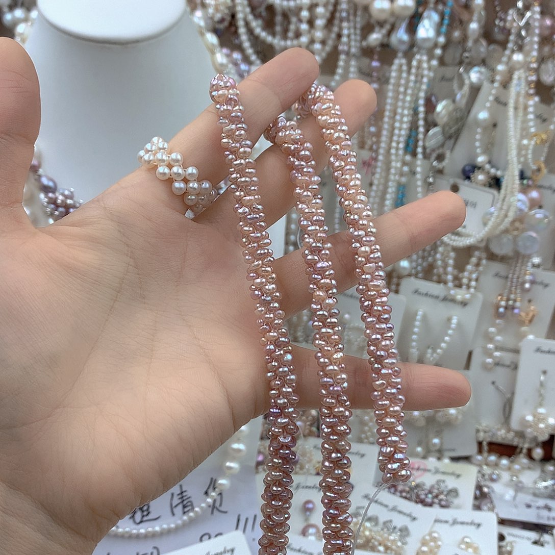小***宝淡水珍珠耳饰银S925镶嵌
