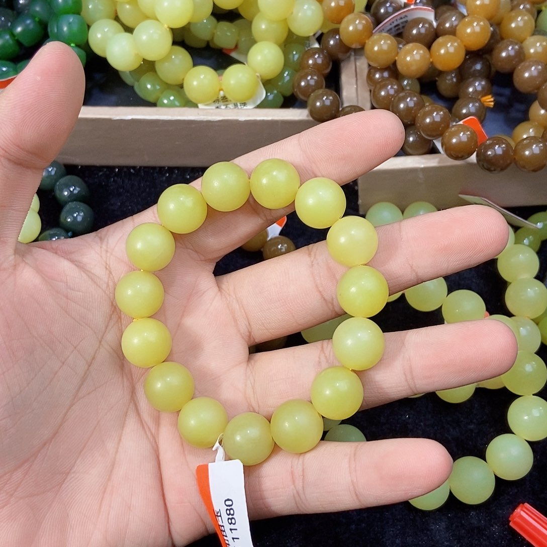 手串未镶嵌和田玉纯天然卡13新疆若羌黄口多样性发一