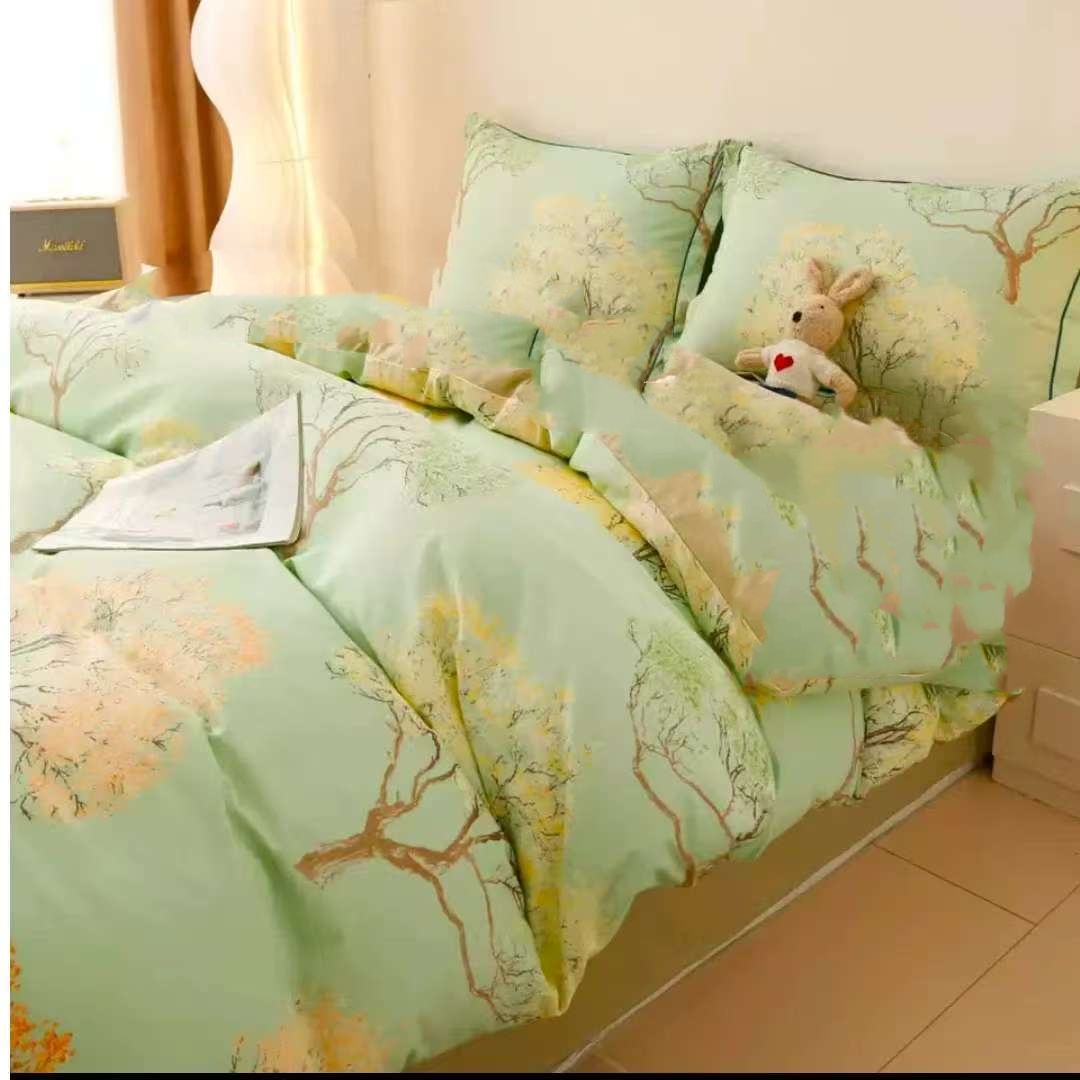 （327）标准双人四件套 爱家高端纯棉亲肤      （--树之恋AA）