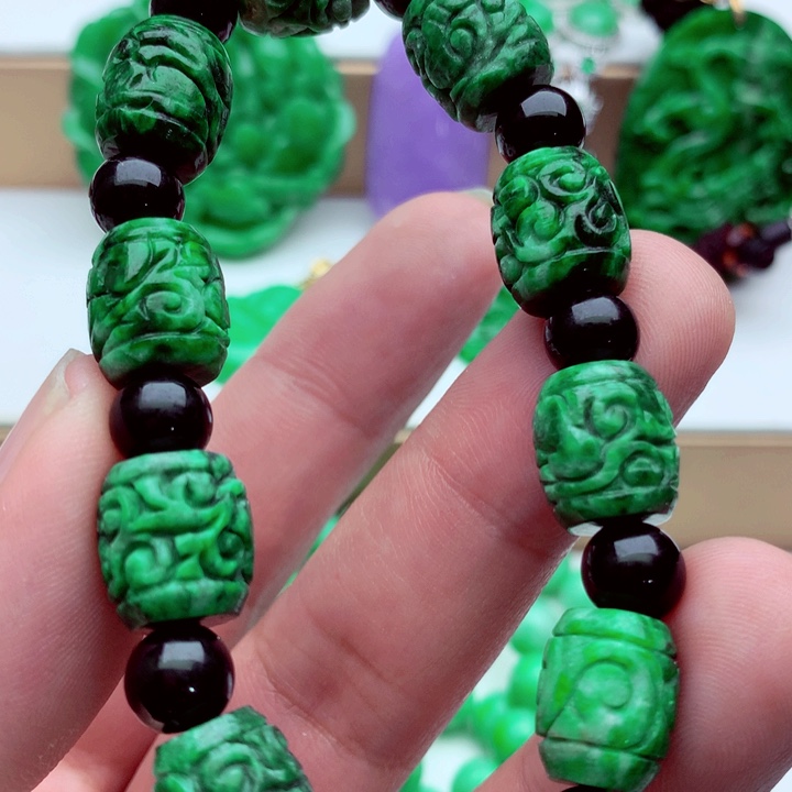 翡翠未镶嵌手链手串