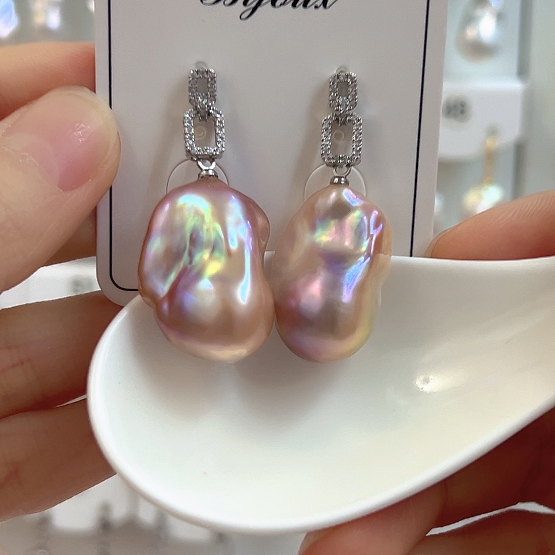 淡水珍珠银S925镶嵌颈饰