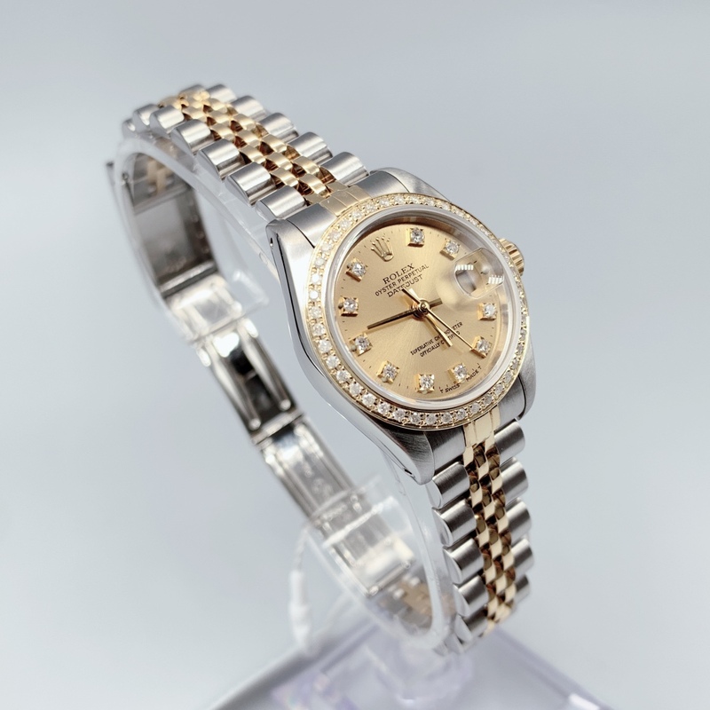 99新 Rolex/劳力士 日志型手表69173后镶钻自动机械女表2