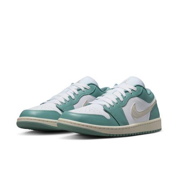 NIKE[流光风]官方AJ1男女同款白绿低帮复古运动鞋DC0774-138