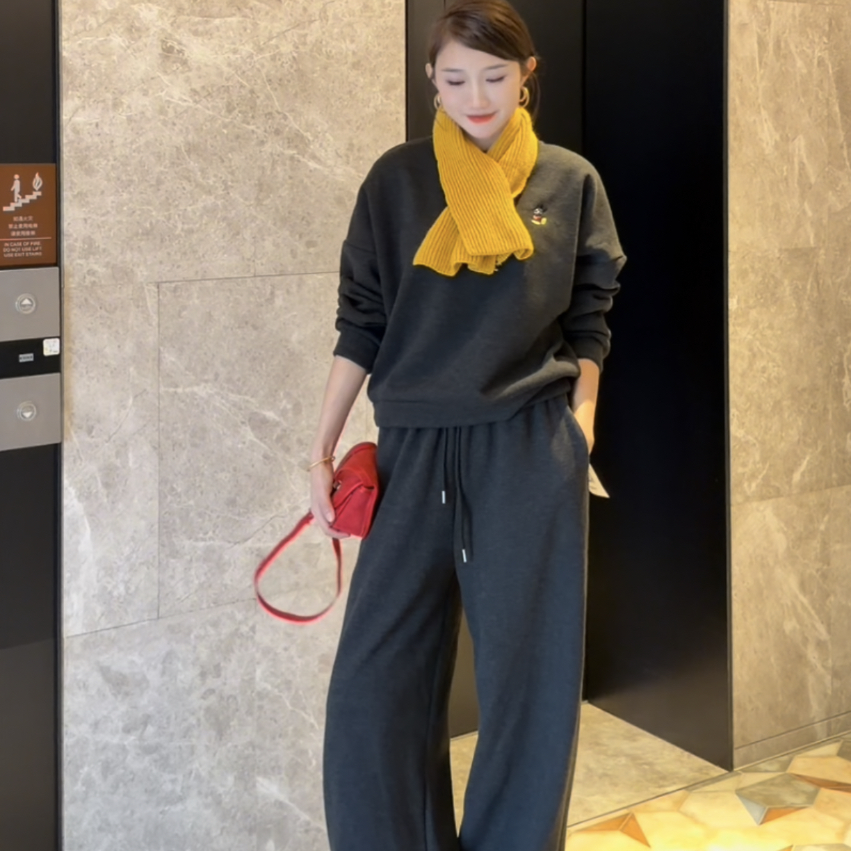 【海南珍珍】慵懒风宽松阔腿休闲套装66610