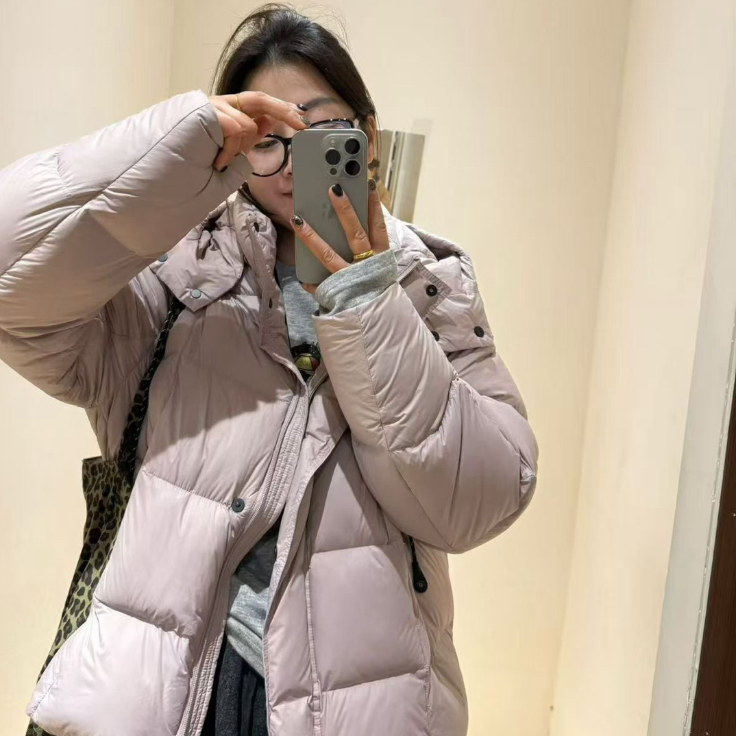 高货冬季新款欧货韩系连帽领长袖保暖面包服67cm