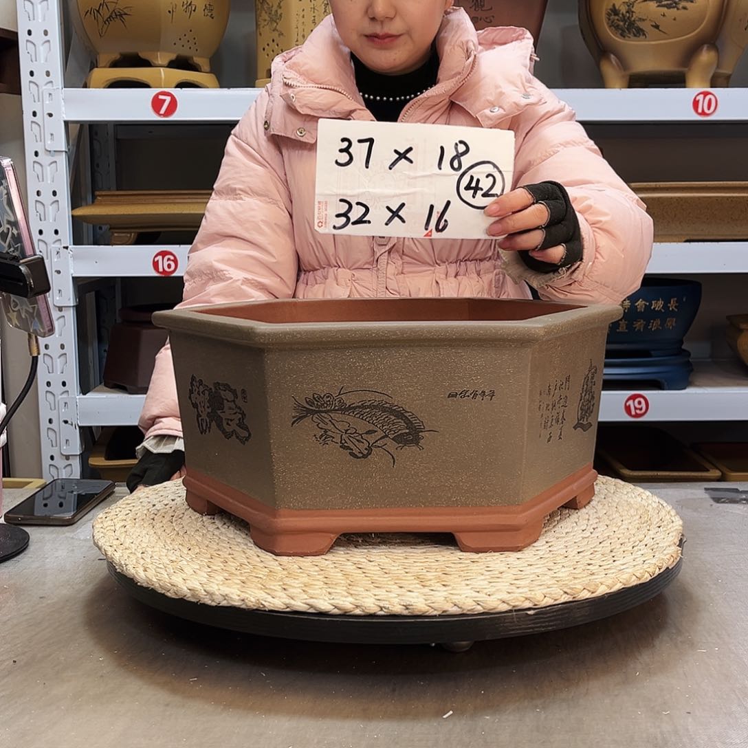 紫砂花盆紫砂花盆