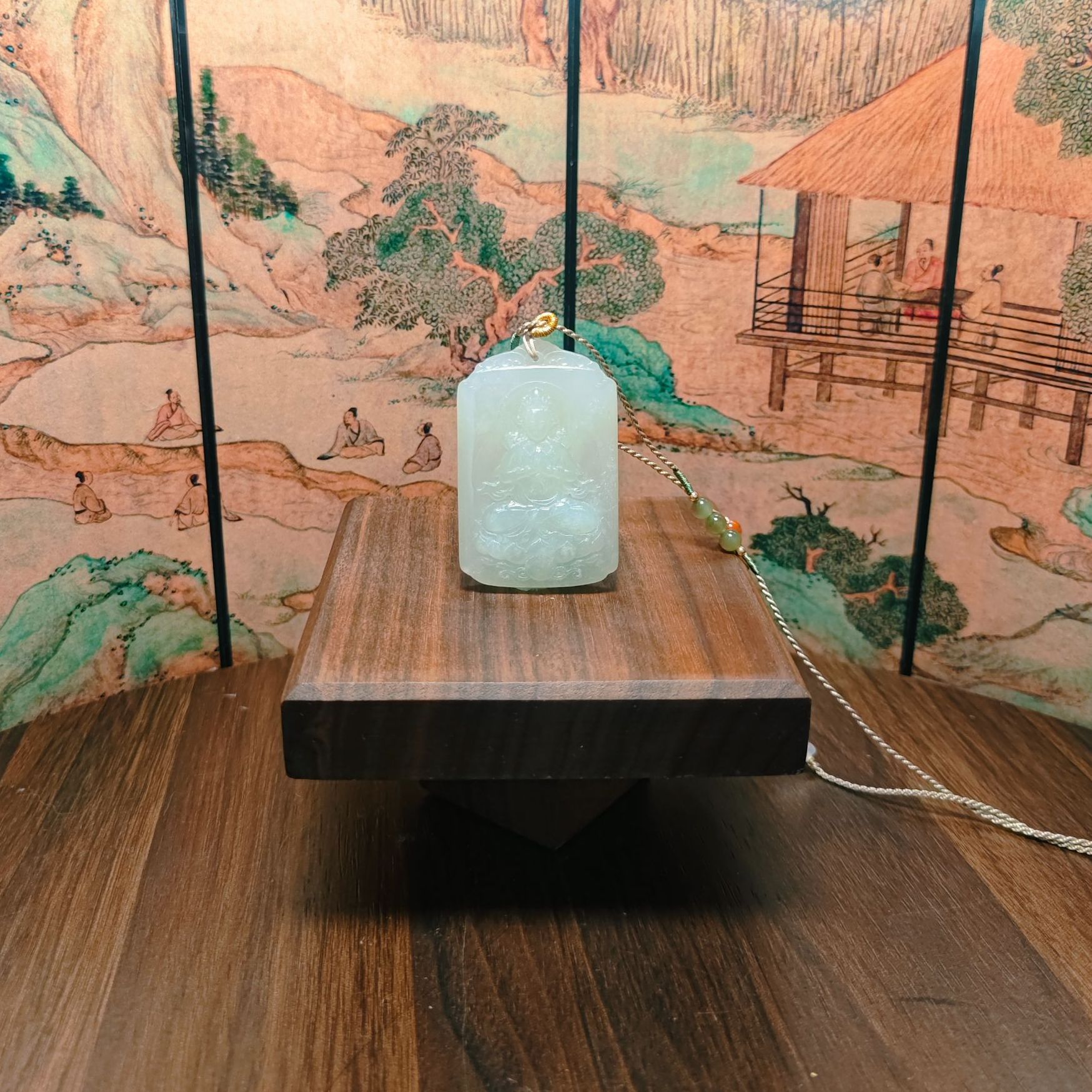 K和田玉观音吊坠0205