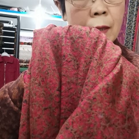 织花奥绒红豹纹1.2米克重