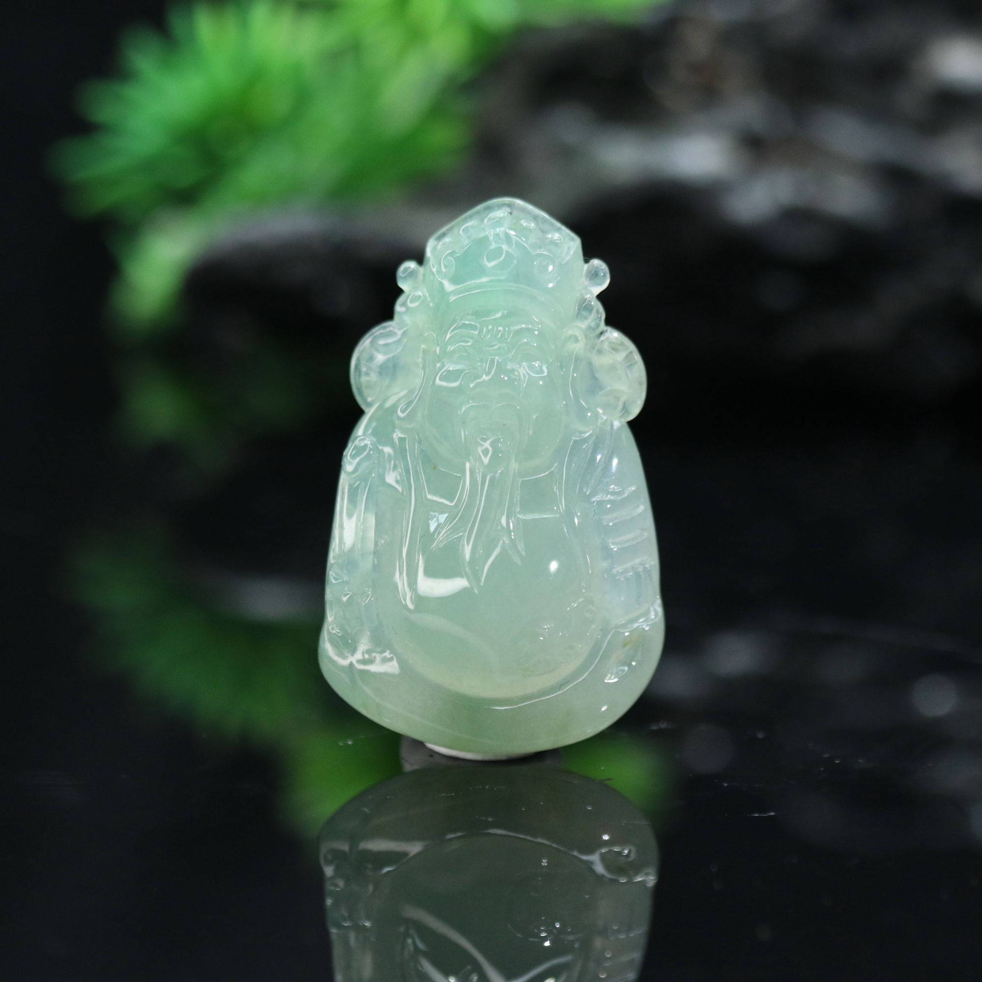 52天然缅甸翡翠A货冰财神/300252/上海嘉禾拍卖