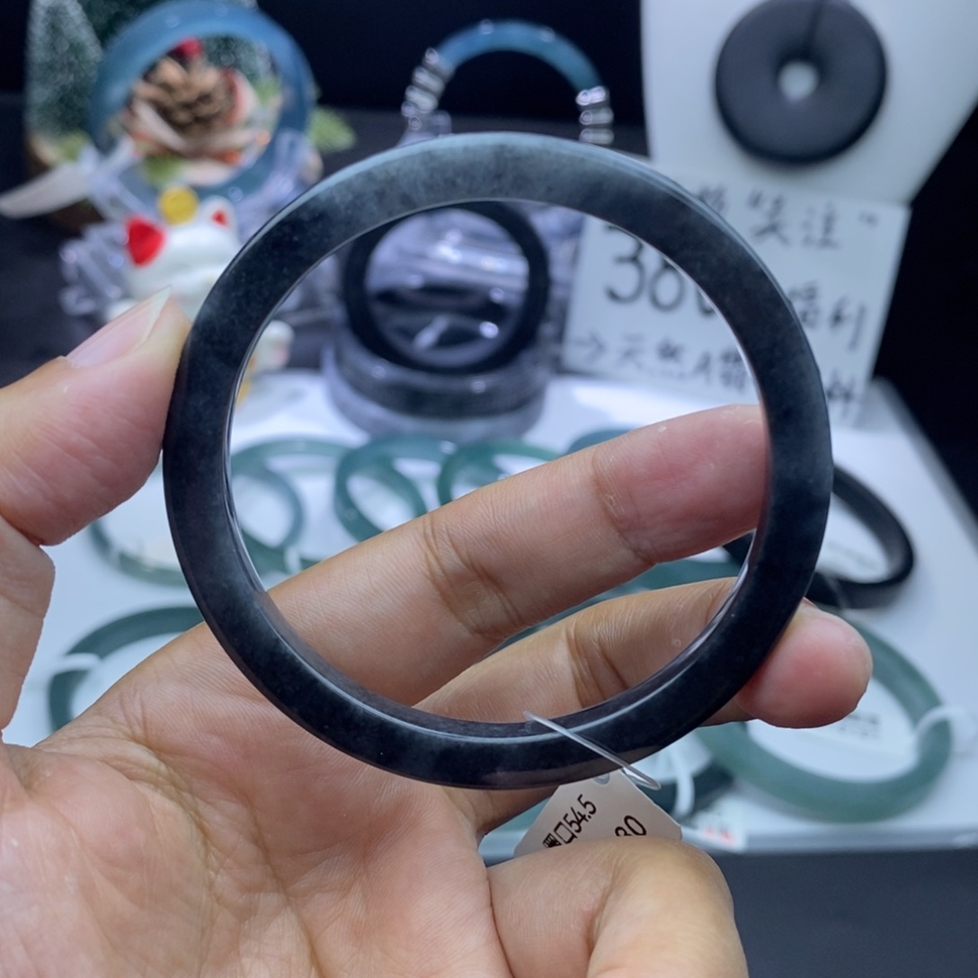 定制翡翠未镶嵌成品买断烟雨灰乌鸡54.5