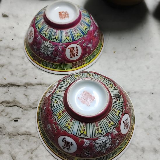 瓷片五厂，七厂各种摆件，瓷片，均有瑕疵！