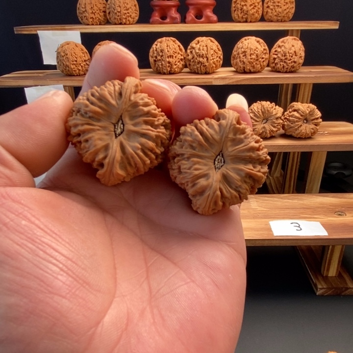 宁***…把件桃核南疆石雪花底菱形脐拉丝纹尺寸41