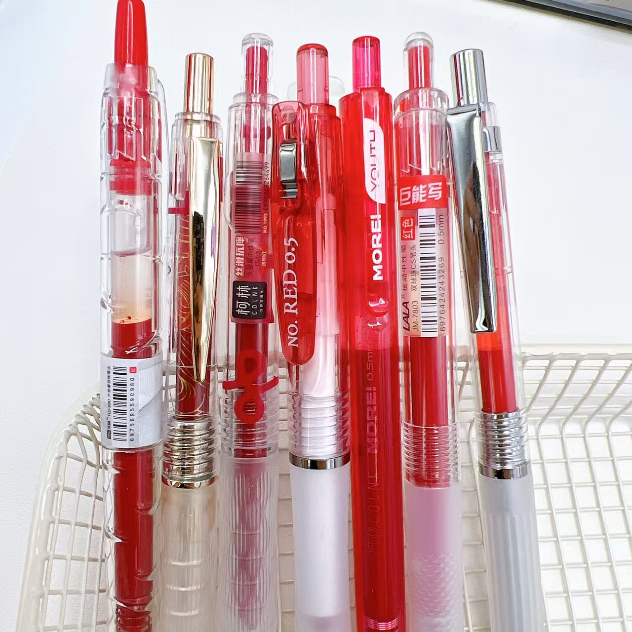 【红墨/7支】M01抗摔/闹海/银甲/吨吨/巨能写..掉封蜡不售后